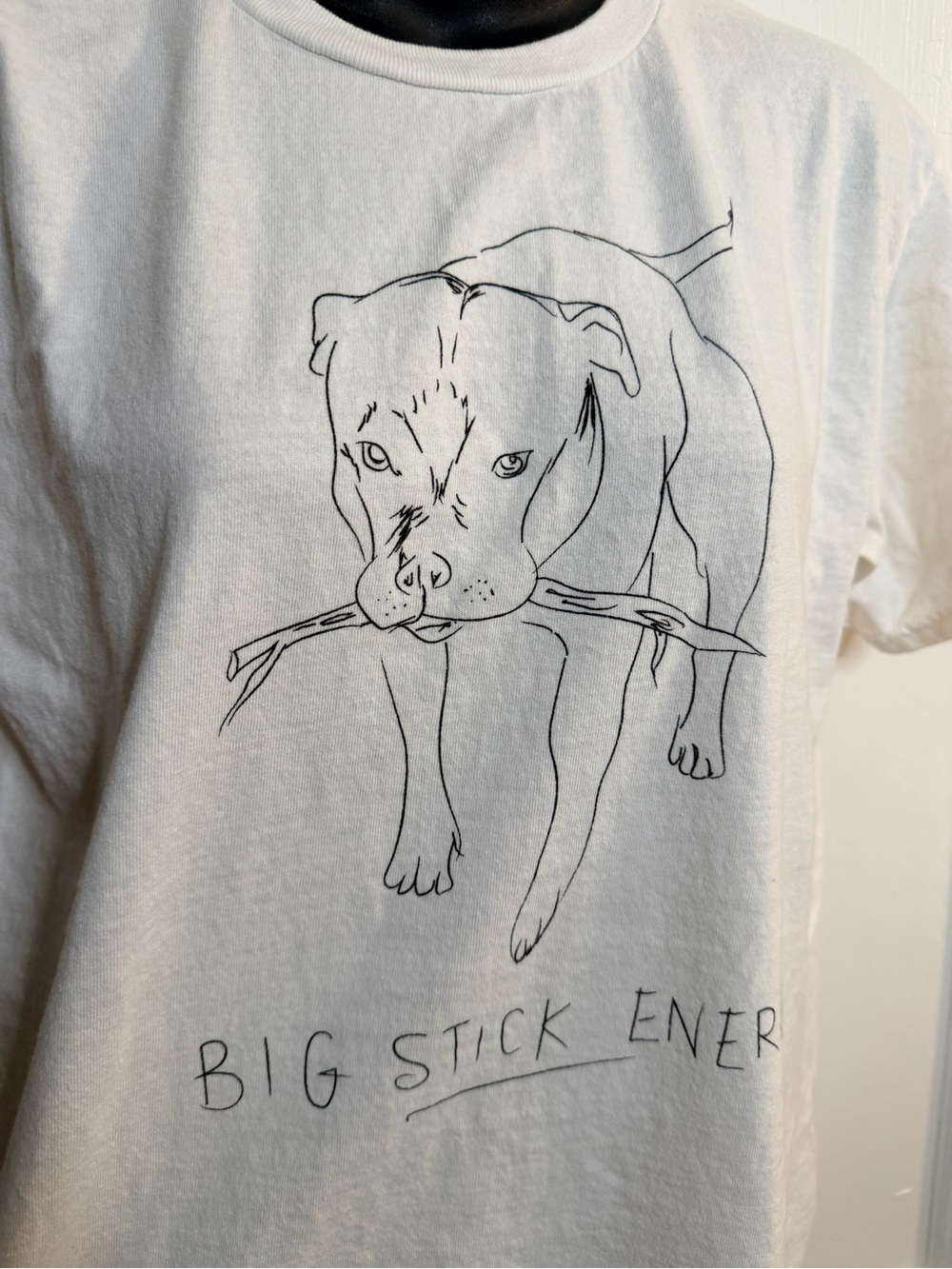 Urban Outfitters White Graphic 'Big Stick Energy' Tee - Picture 5 of 8